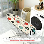1-Piece Retro Modern Geometric Circles  Ironing Board Cover, Universal Size, Without Board