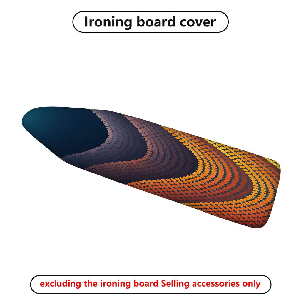 1-Piece Retro Orange Scales  Ironing Board Cover, Universal Size, Without Board
