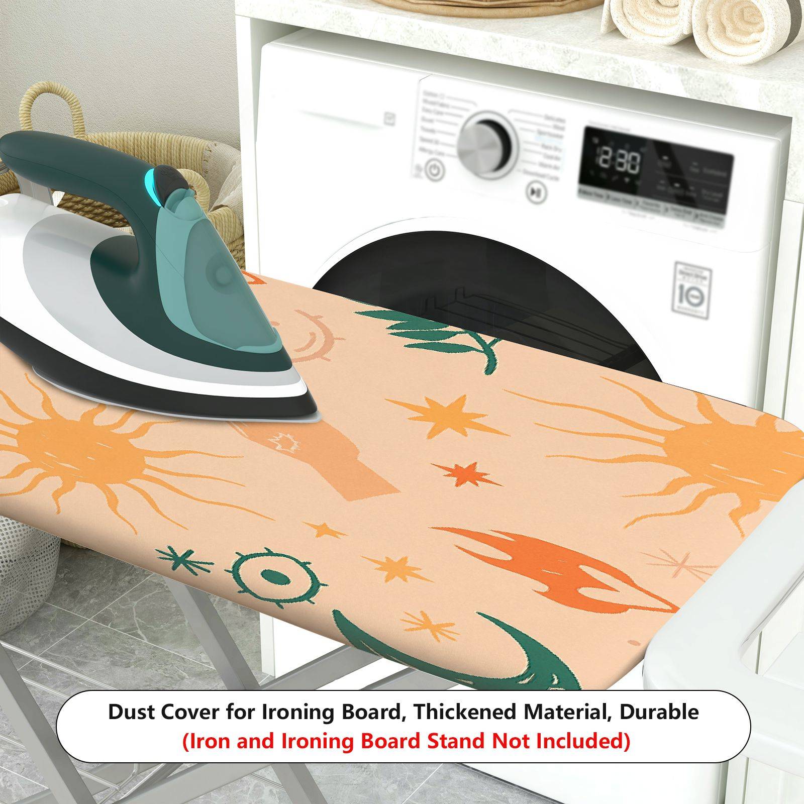 1-Piece Sun Moon Stars  Ironing Board Cover, Universal Size, Without Board