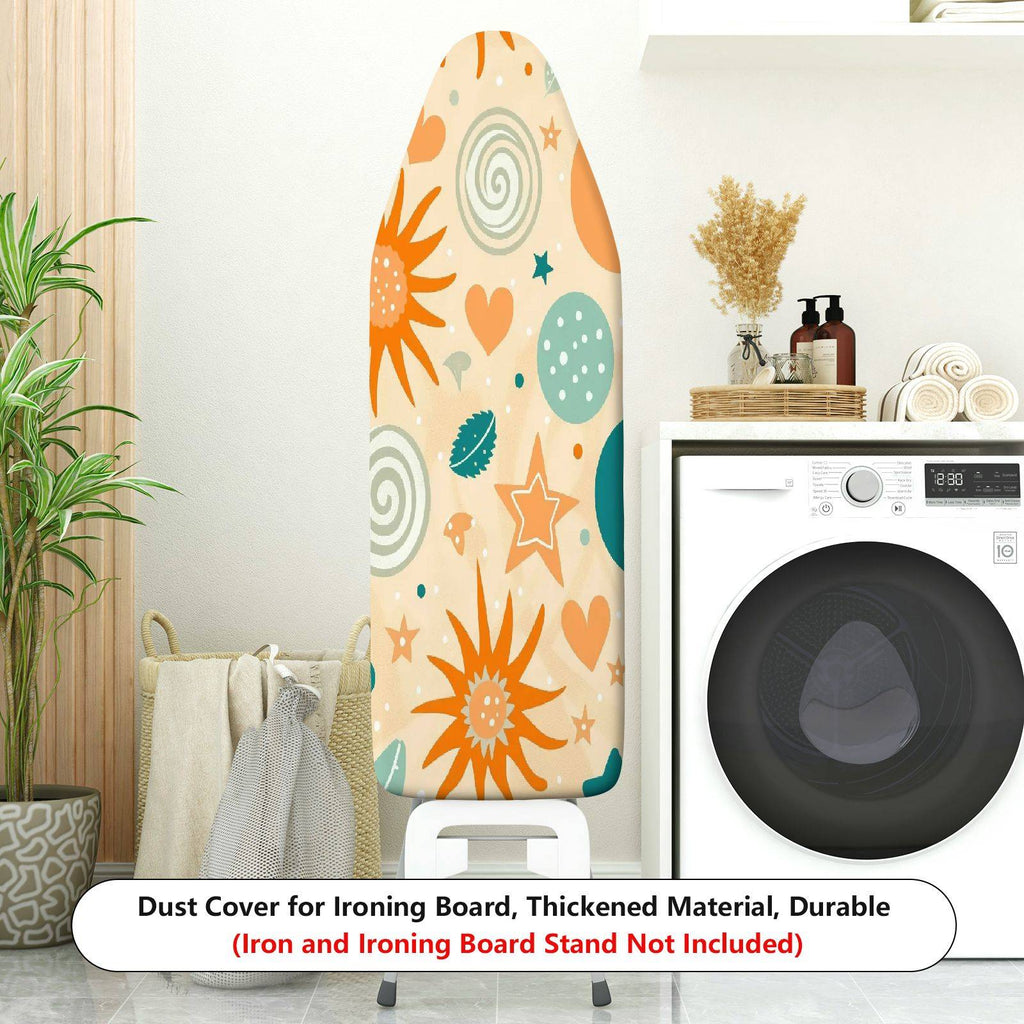 1-Piece Colorful Abstract Star Sun  Ironing Board Cover, Universal Size, Without Board