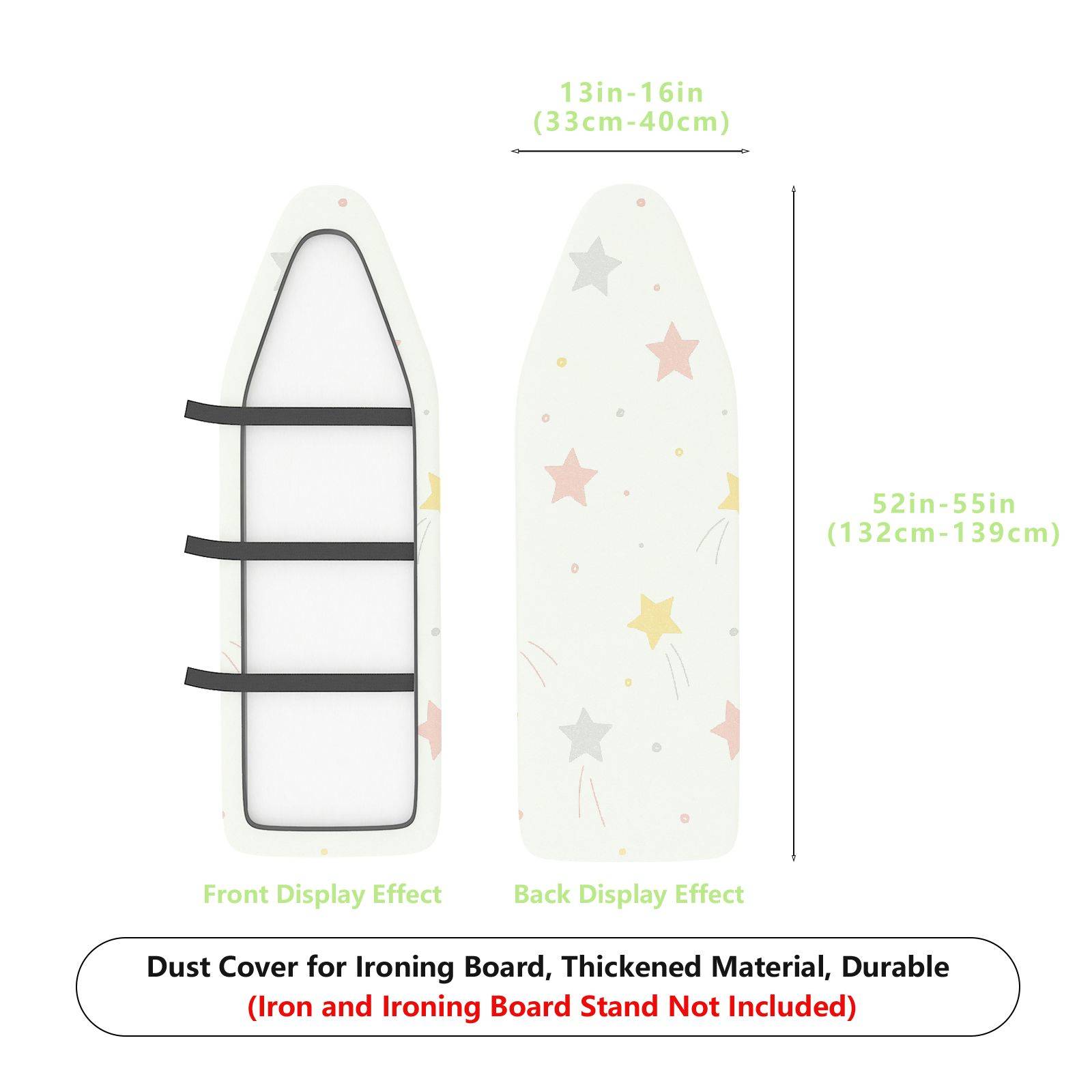 1-Piece Star Pattern Colorful  Ironing Board Cover, Universal Size, Without Board