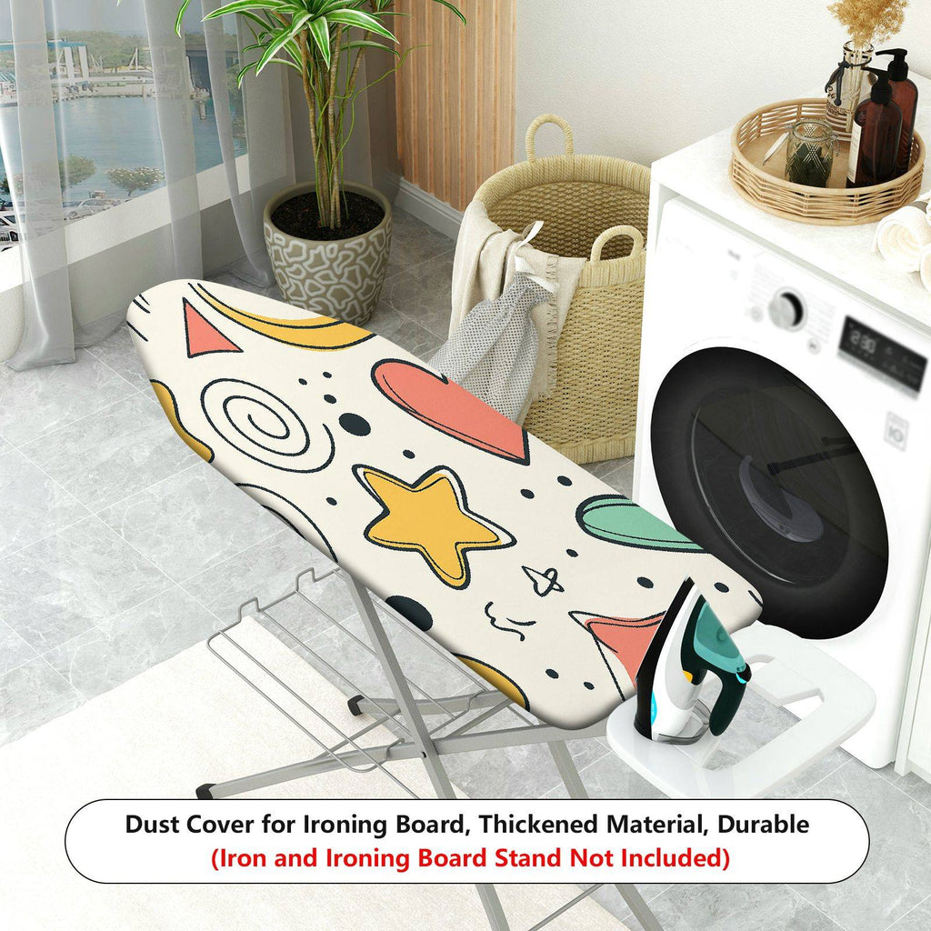 1-Piece Star Heart Swirl  Ironing Board Cover, Universal Size, Without Board