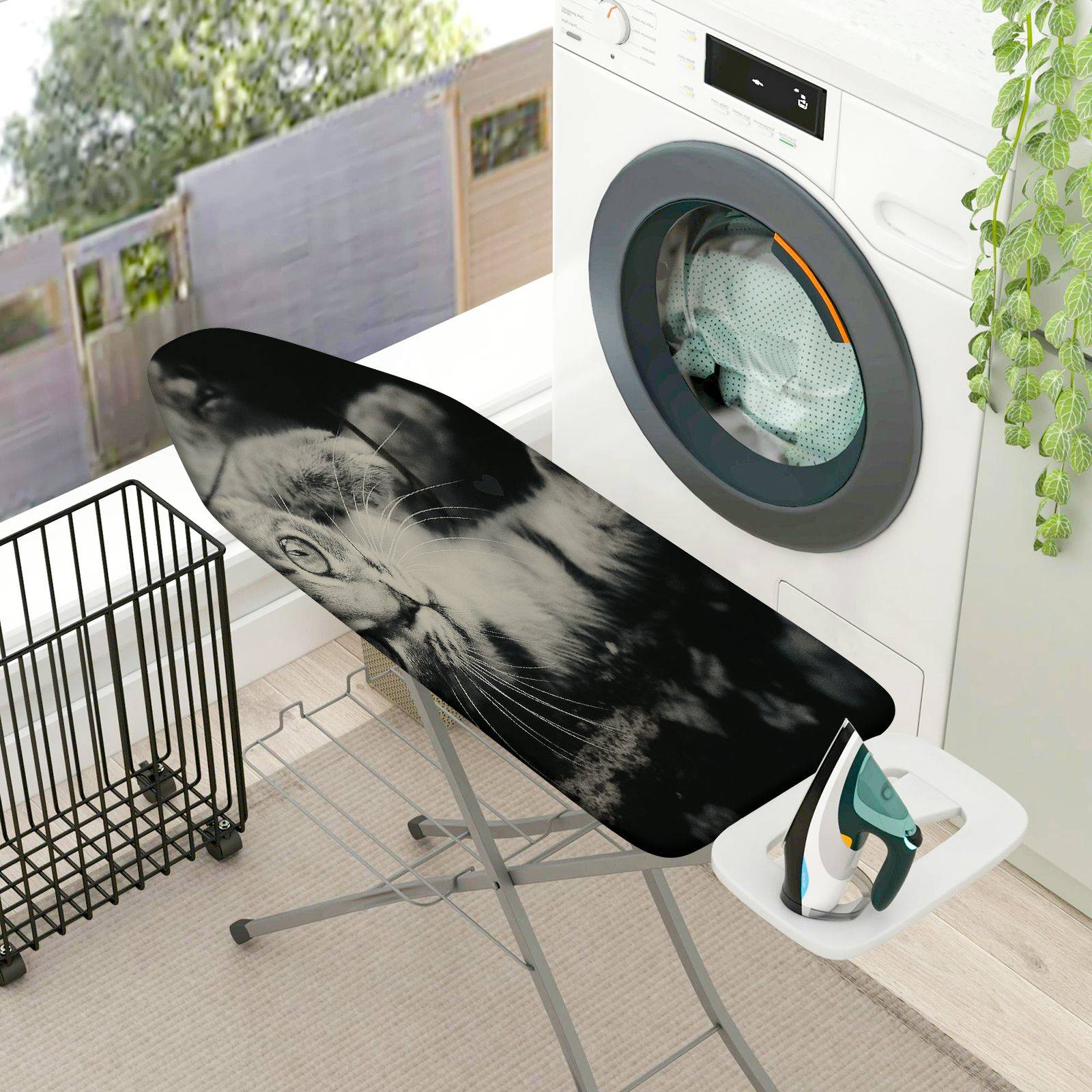 1-Piece Lion Feline Animal  Ironing Board Cover, Universal Size, Without Board