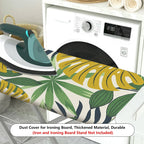1-Piece Tropical Leaf Pattern Green Palm  Ironing Board Cover, Universal Size, Without Board