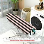 1-Piece Black Pink Striped Modern  Ironing Board Cover, Universal Size, Without Board