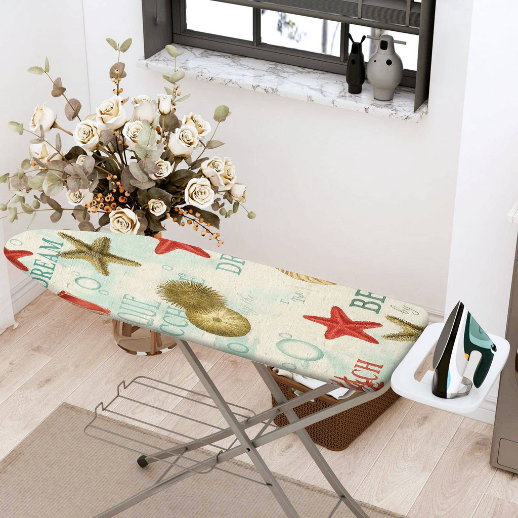1-Piece Starfish Dream Beach  Ironing Board Cover, Universal Size, Without Board