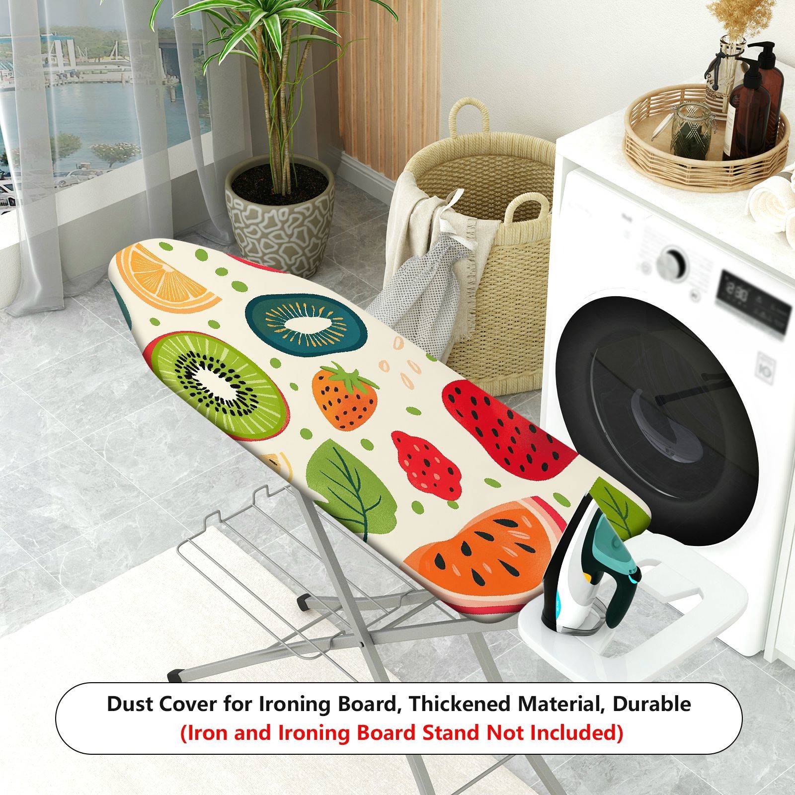 1-Piece Fruit Pattern Colorful Kiwi Strawberry  Ironing Board Cover, Universal Size, Without Board