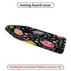 1-Piece Cat Floral Night  Ironing Board Cover, Universal Size, Without Board