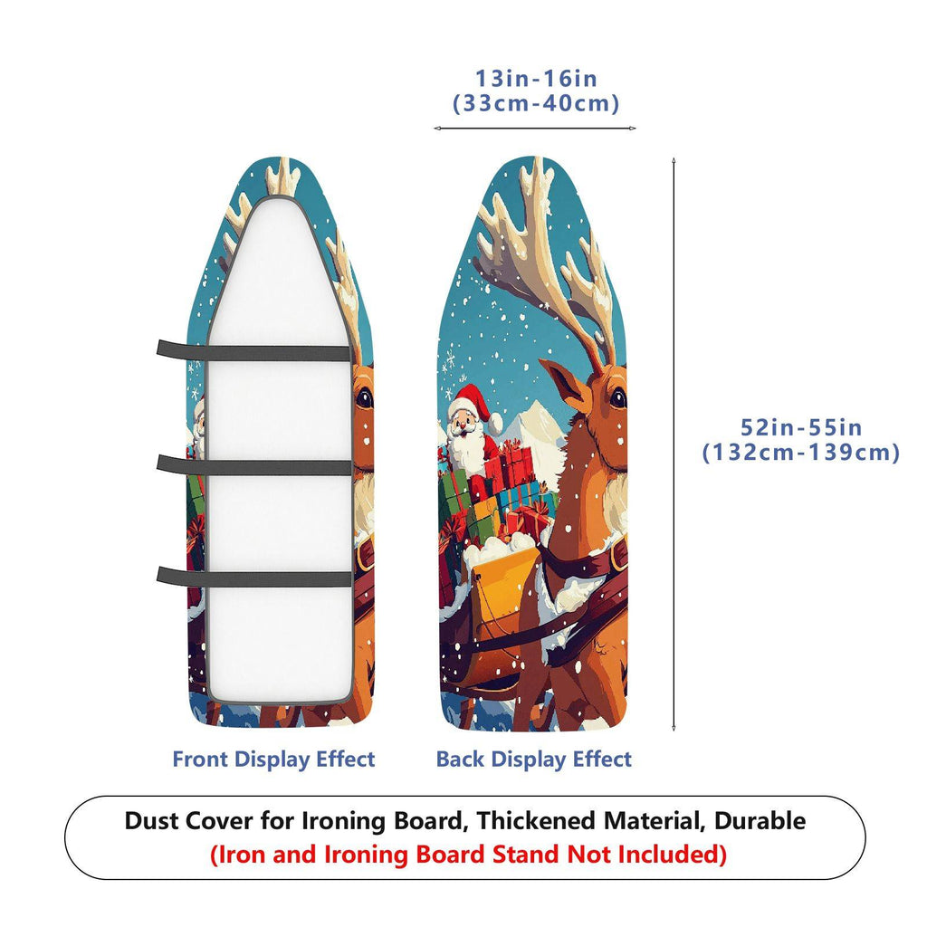 1-Piece Santa Reindeer Snow  Ironing Board Cover, Universal Size, Without Board