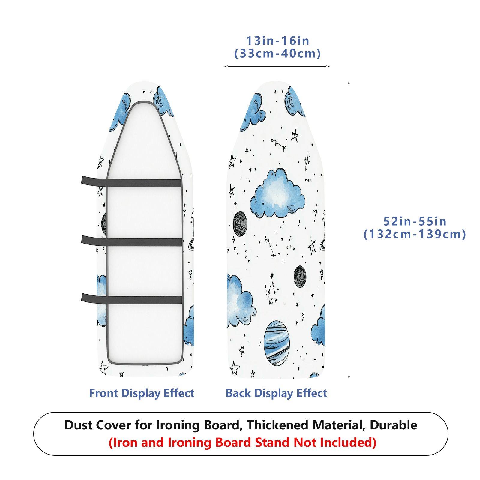 1-Piece Cloud Star Planet  Ironing Board Cover, Universal Size, Without Board