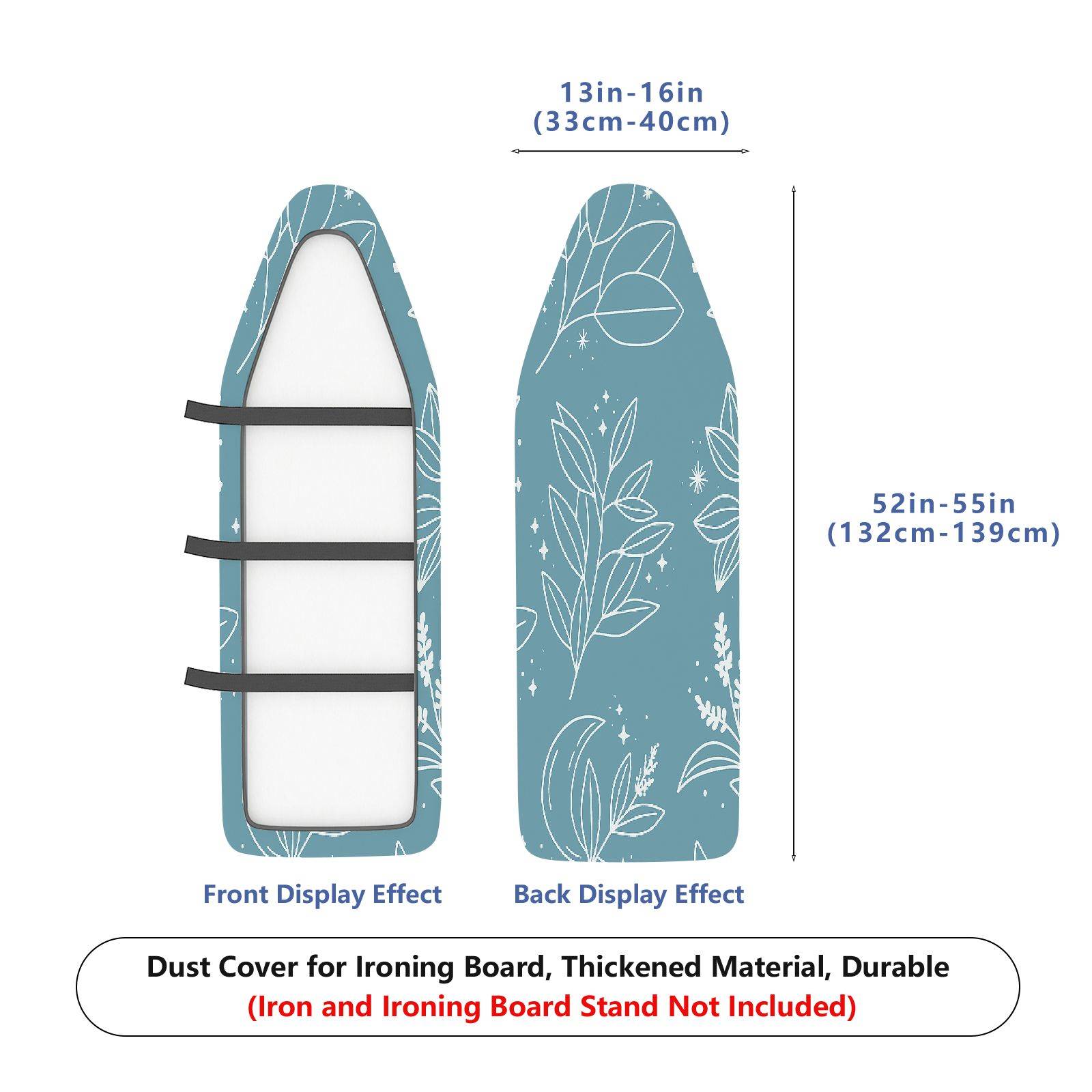 1-Piece Leaf Star Moon  Ironing Board Cover, Universal Size, Without Board