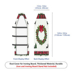 1-Piece Christmas Wreath Plaid Reindeer  Ironing Board Cover, Universal Size, Without Board