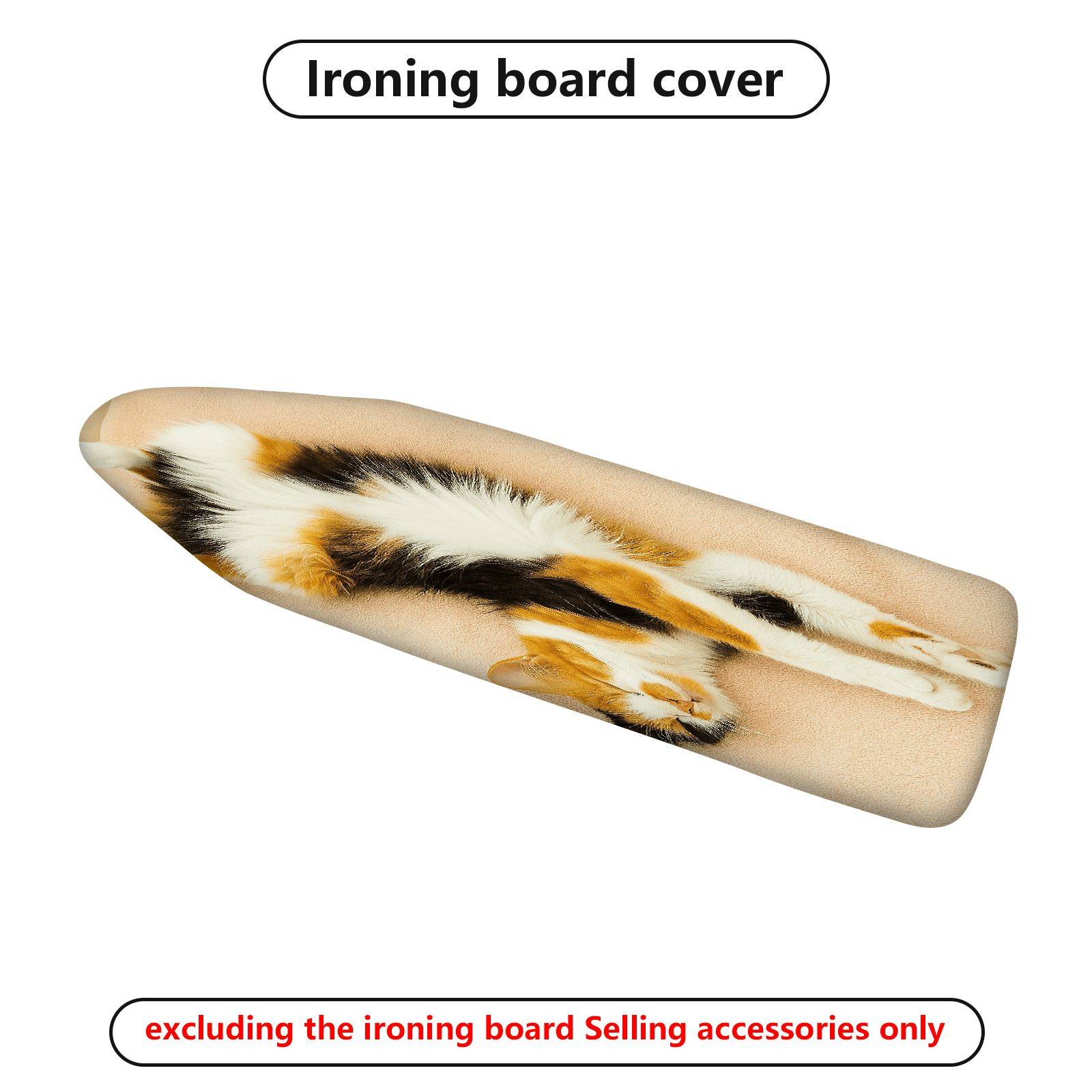 1-Piece Cat Figure Animal Relaxation  Ironing Board Cover, Universal Size, Without Board