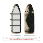 1-Piece Cat Black White Animals  Ironing Board Cover, Universal Size, Without Board