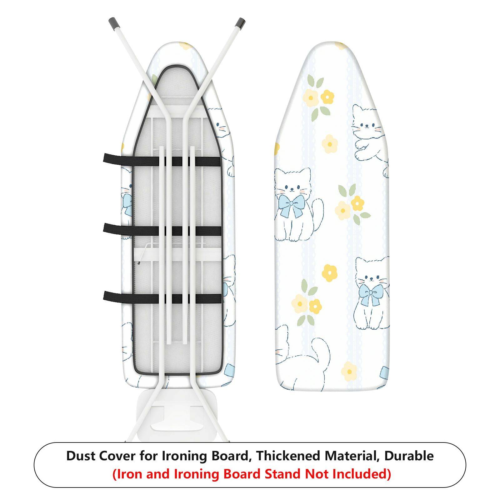 1-Piece Cat Flower  Ironing Board Cover, Universal Size, Without Board