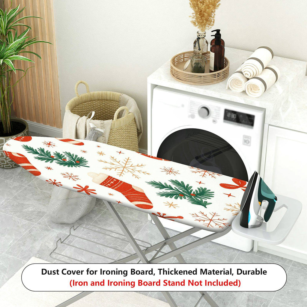 1-Piece Christmas Stocking Tree Snowflake  Ironing Board Cover, Universal Size, Without Board