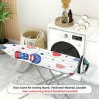 1-Piece Patriotic Stars Stripes Hearts  Ironing Board Cover, Universal Size, Without Board