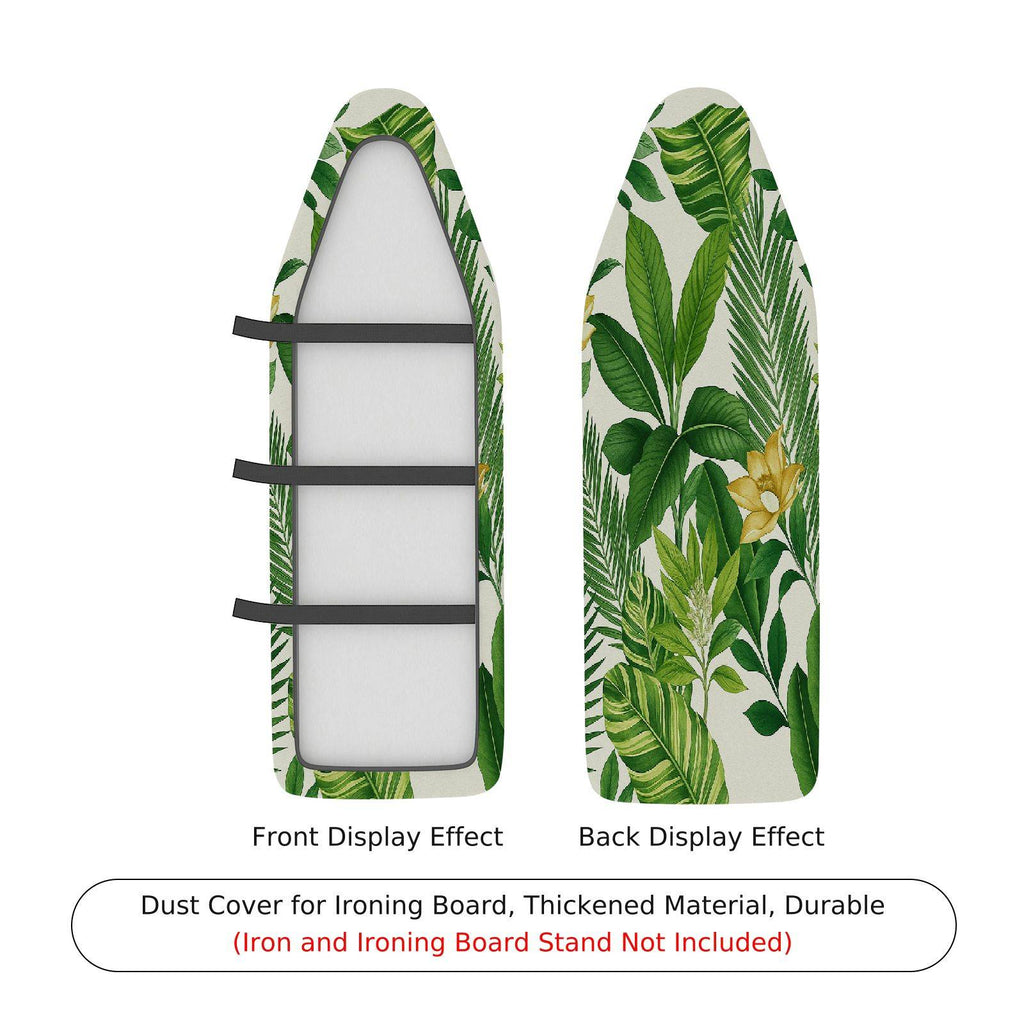 1-Piece Green Leaf Floral Tropical  Ironing Board Cover, Universal Size, Without Board