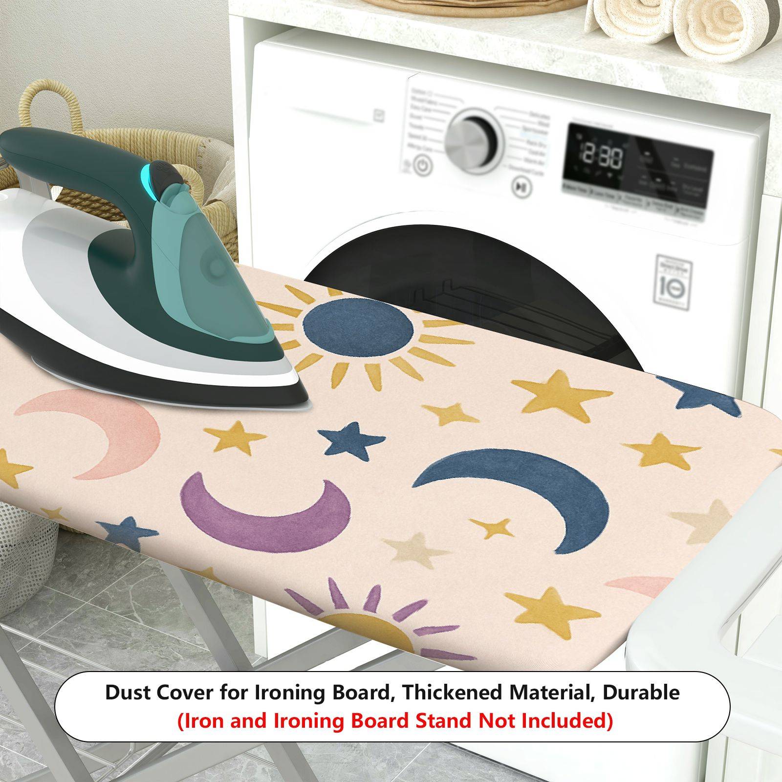1-Piece Moon Star Sun  Ironing Board Cover, Universal Size, Without Board