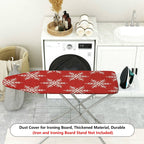1-Piece Snowflake Red Christmas Holiday  Ironing Board Cover, Universal Size, Without Board
