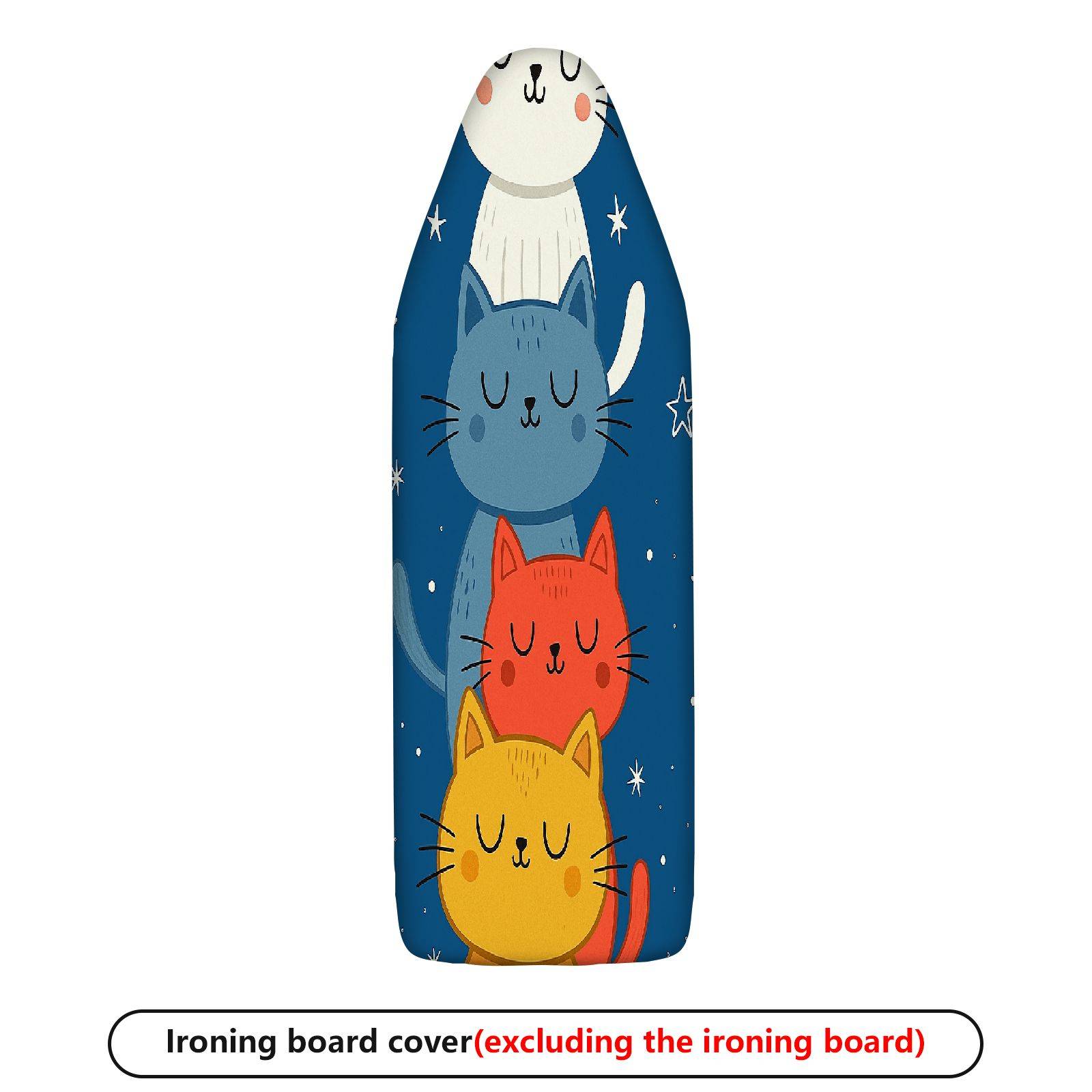 1-Piece Cat Starry Night  Ironing Board Cover, Universal Size, Without Board