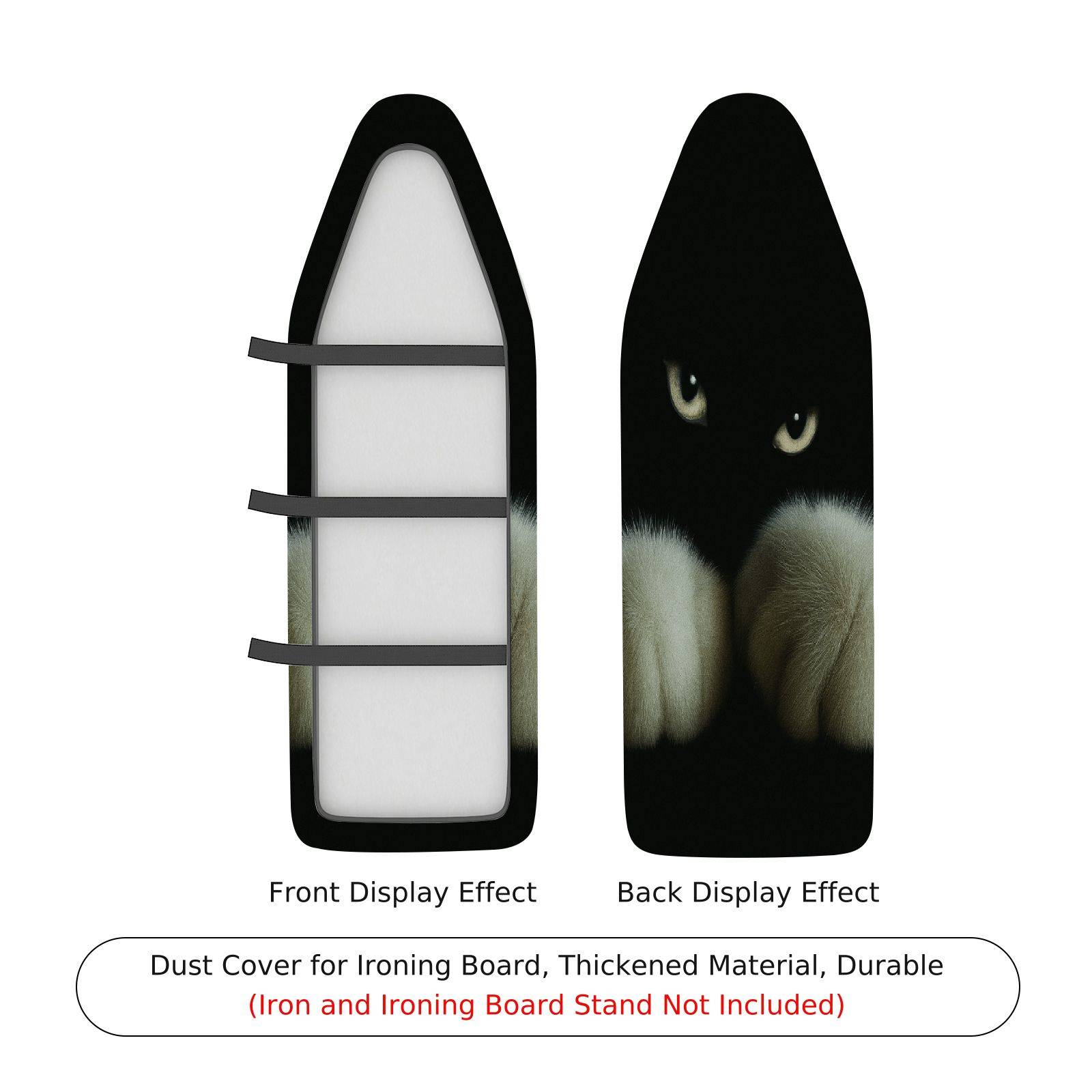 1-Piece Cat Paw Pattern Animal Black  Ironing Board Cover, Universal Size, Without Board