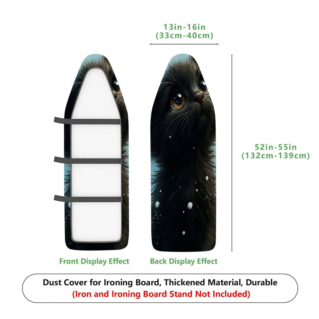 1-Piece Artistic Black Cat Starry  Ironing Board Cover, Universal Size, Without Board