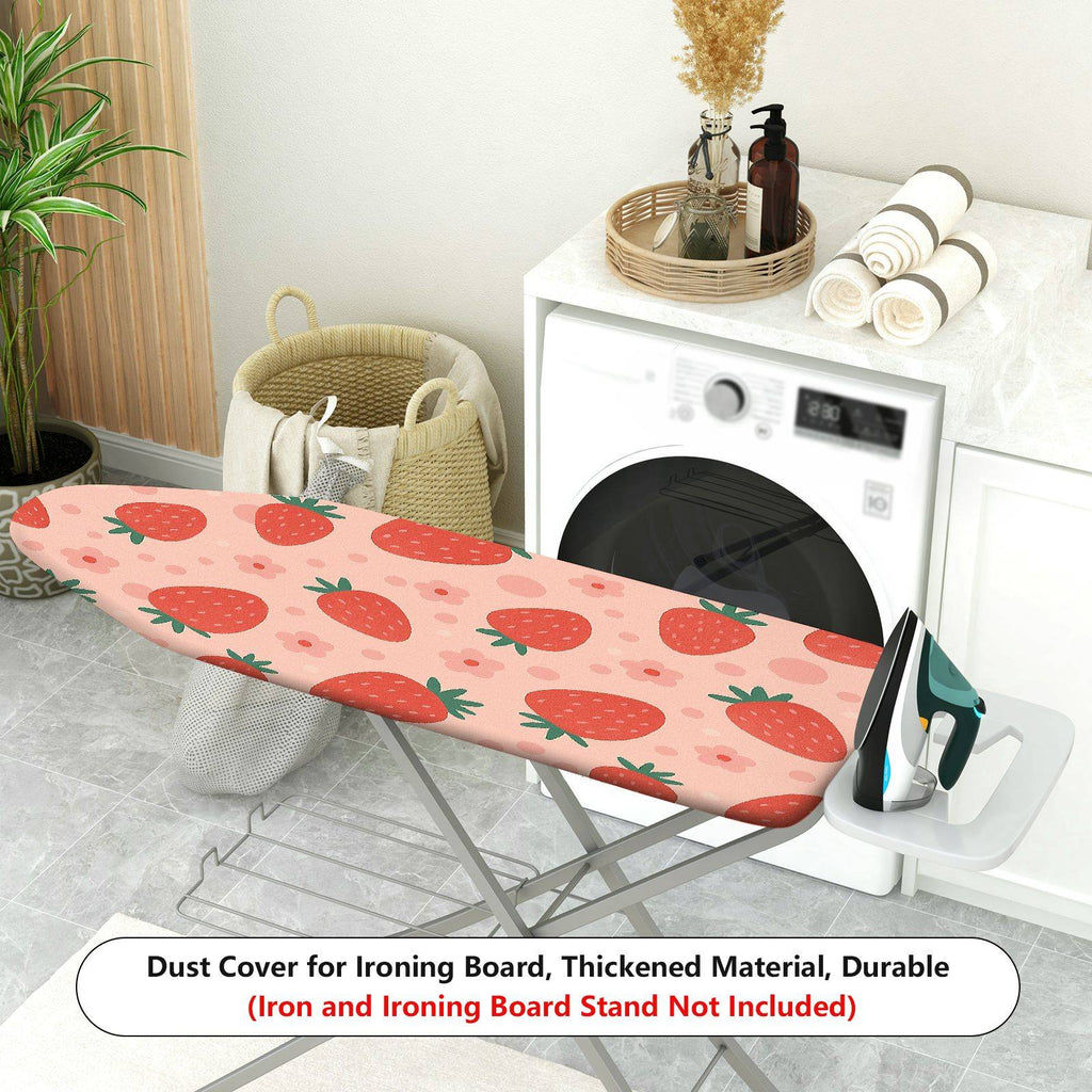 1-Piece Strawberry Flower Pink  Ironing Board Cover, Universal Size, Without Board