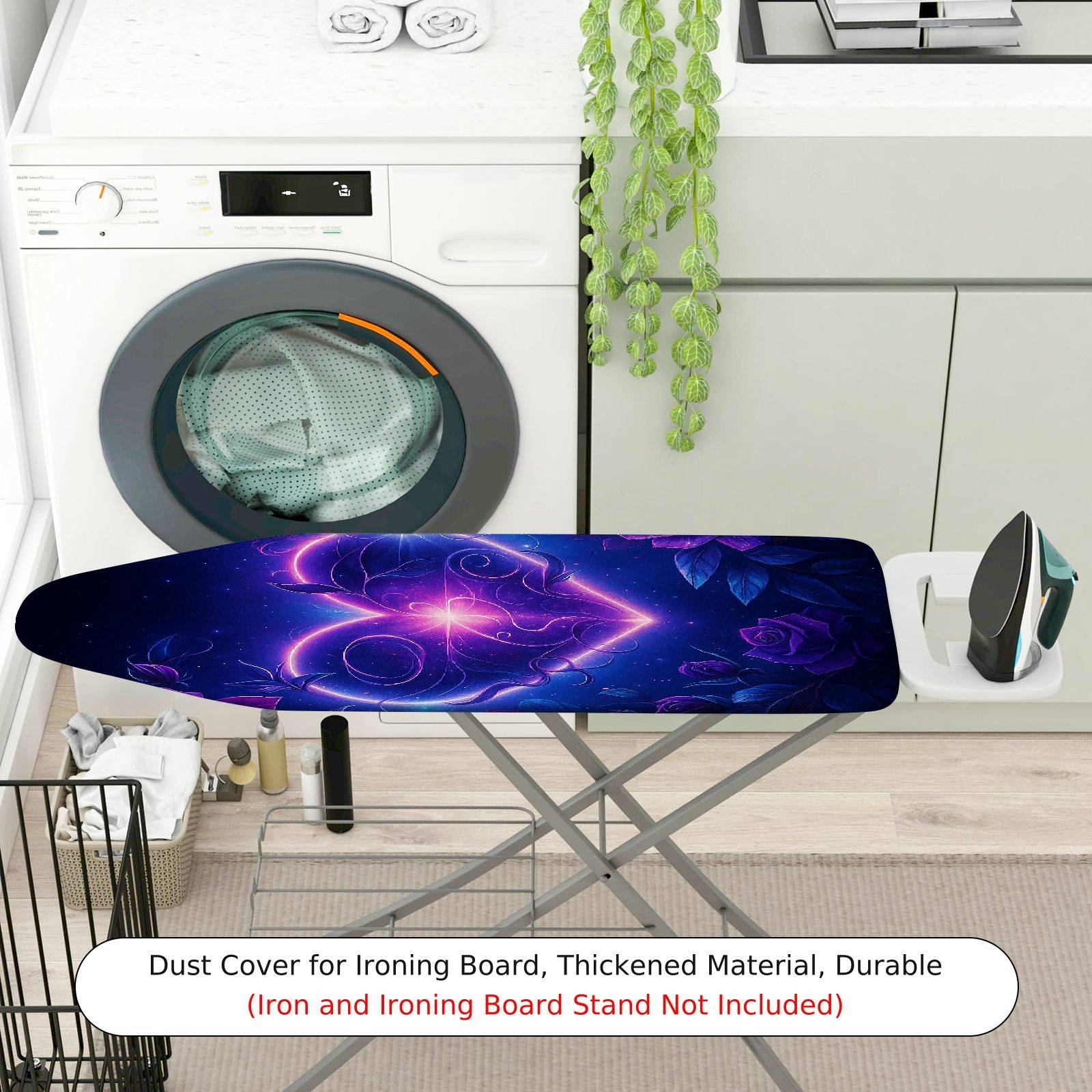 1-Piece Galaxy Roses Stars  Ironing Board Cover, Universal Size, Without Board