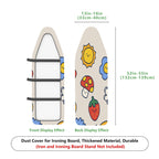 1-Piece Floral Strawberry Mushroom  Ironing Board Cover, Universal Size, Without Board