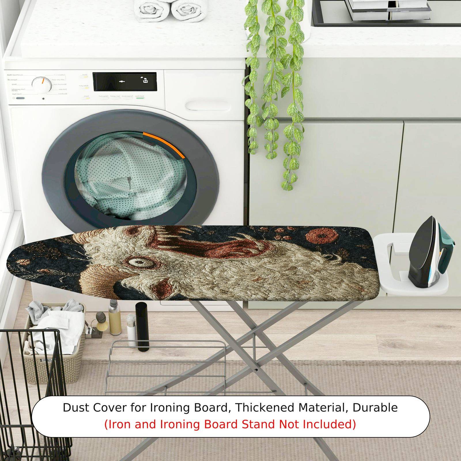 1-Piece Artistic Animal Vintage  Ironing Board Cover, Universal Size, Without Board