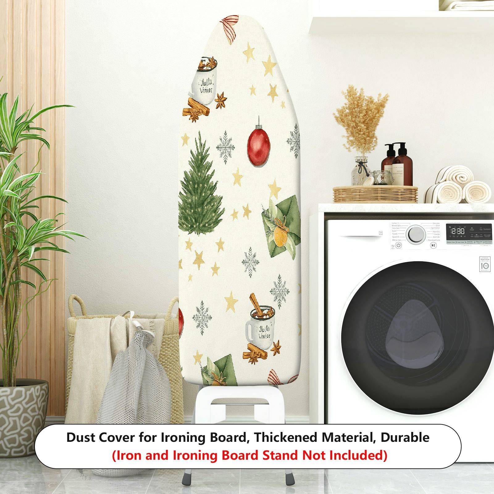 1-Piece Christmas Tree Ornament Star  Ironing Board Cover, Universal Size, Without Board