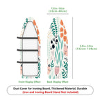 1-Piece Cat Floral Leaf  Ironing Board Cover, Universal Size, Without Board