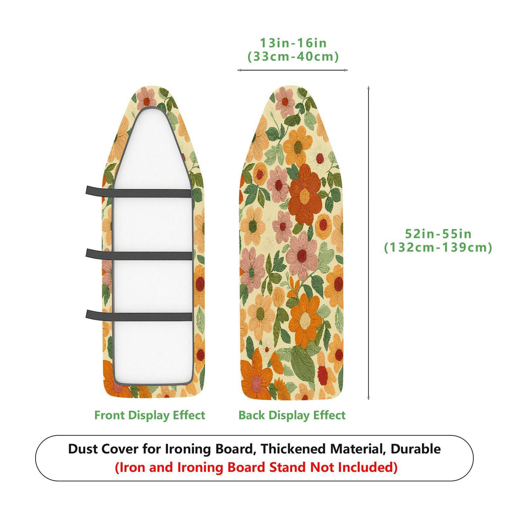 1-Piece Floral Pattern Vintage Retro  Ironing Board Cover, Universal Size, Without Board