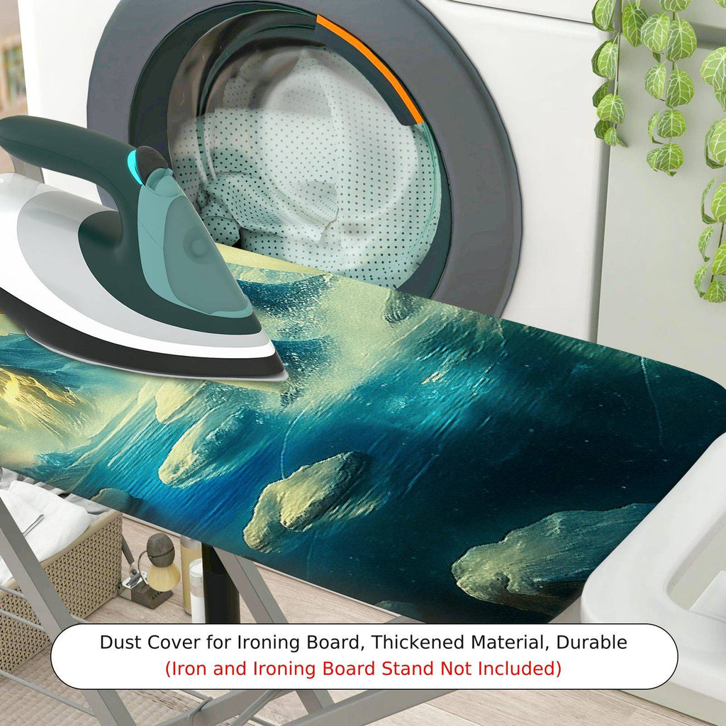 1-Piece Fantasy Penguin Aurora  Ironing Board Cover, Universal Size, Without Board