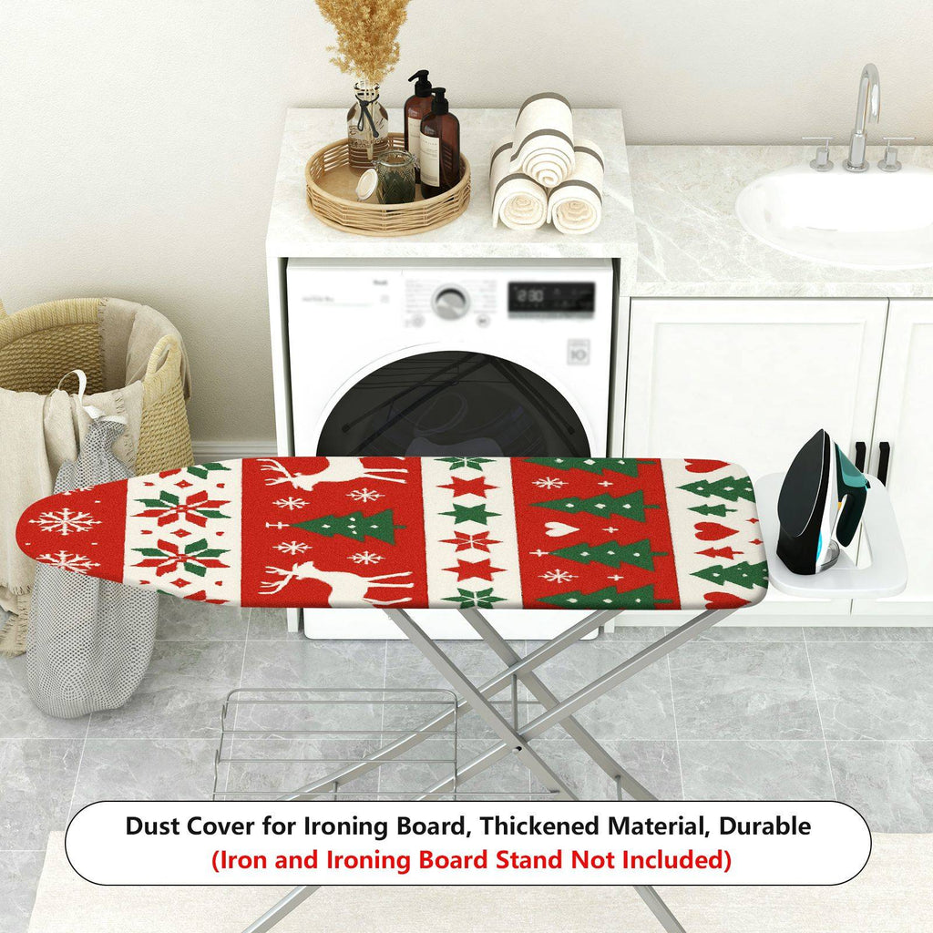 1-Piece Reindeer Tree Snowflake  Ironing Board Cover, Universal Size, Without Board
