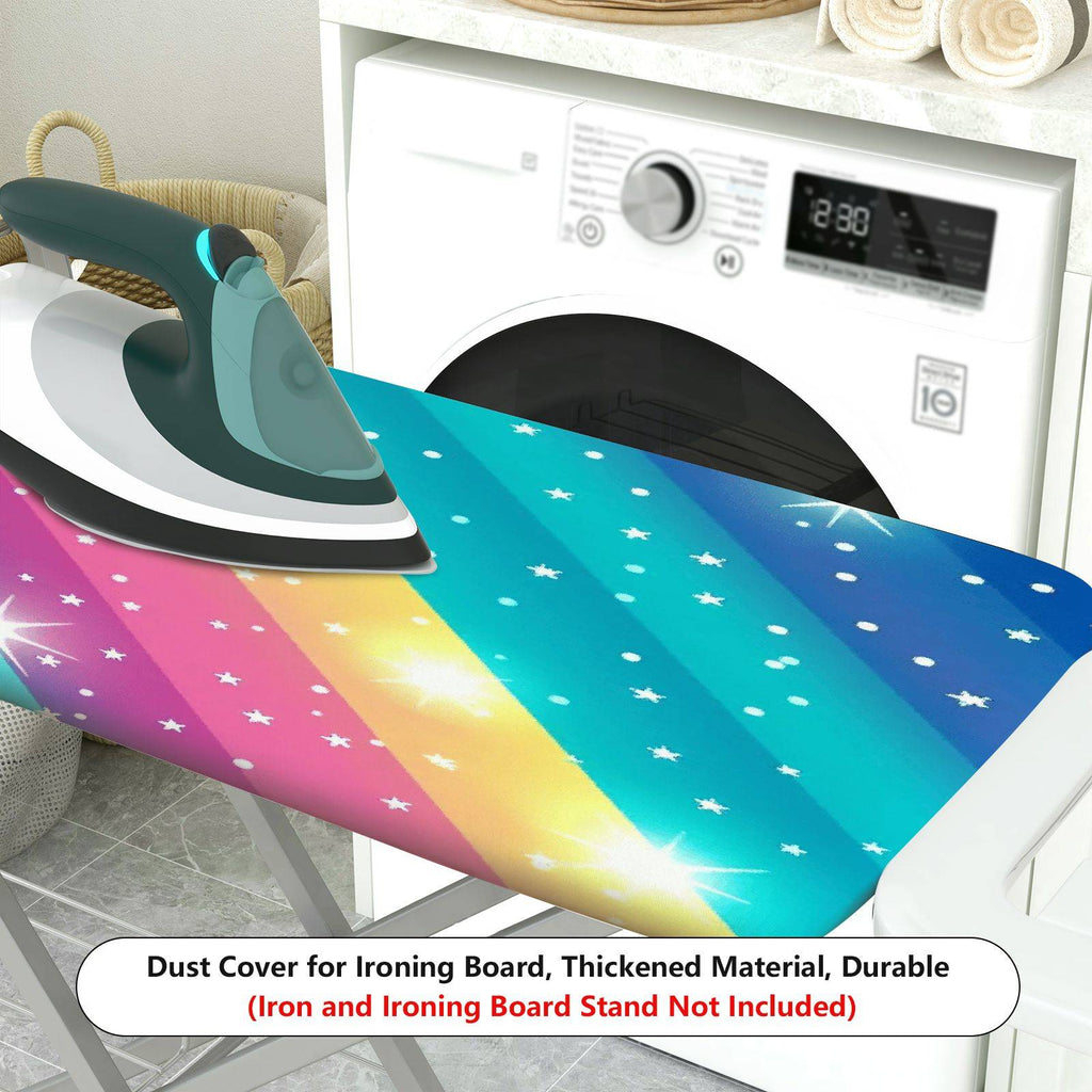 1-Piece Rainbow Sparkle Star  Ironing Board Cover, Universal Size, Without Board