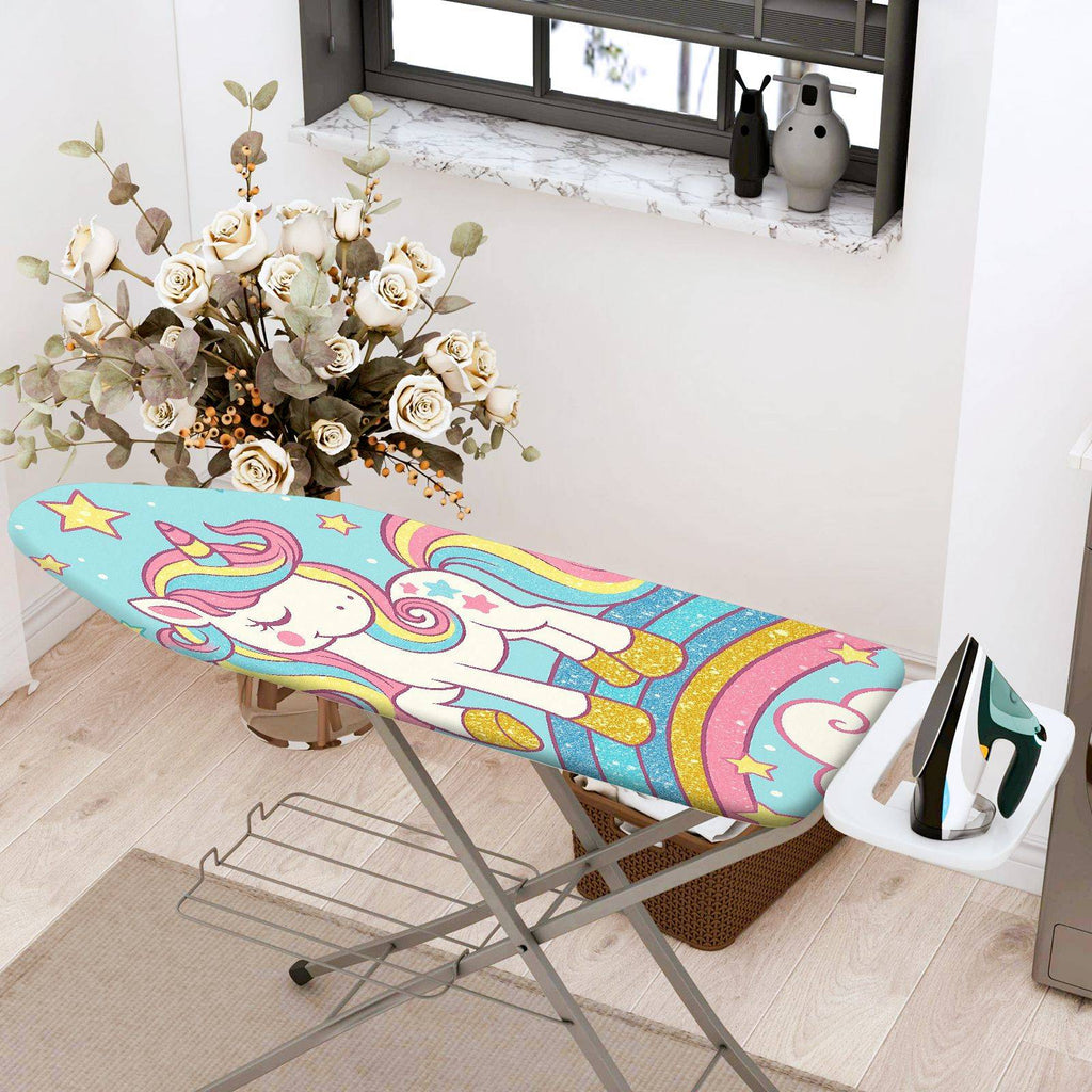 1-Piece Unicorn Rainbow Star  Ironing Board Cover, Universal Size, Without Board