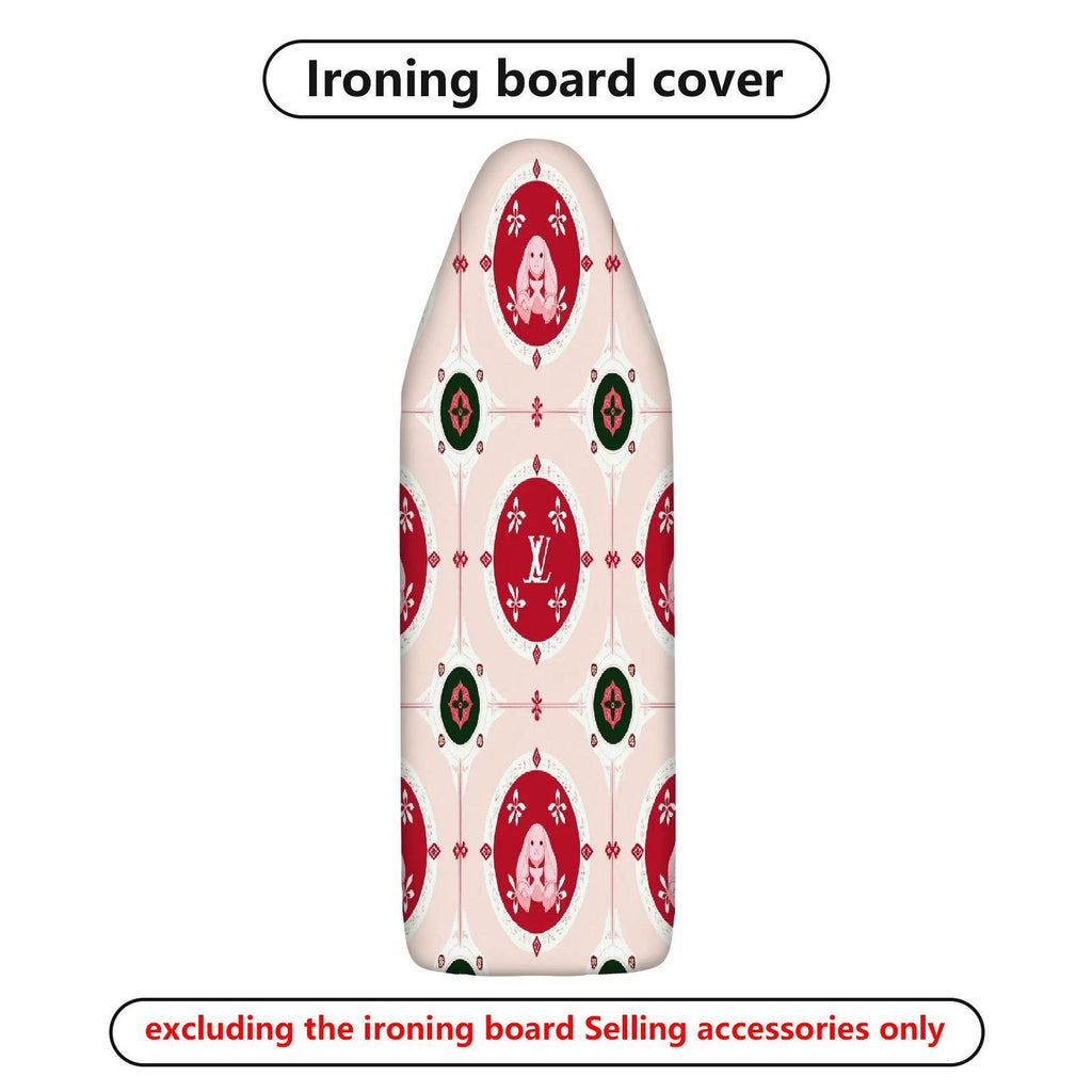 1-Piece Christmas Red Green Pattern  Ironing Board Cover, Universal Size, Without Board