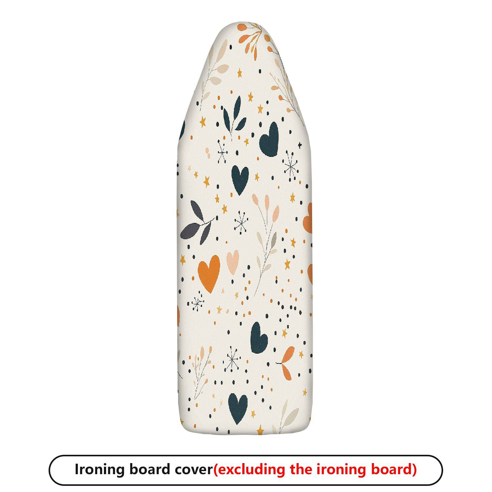 1-Piece Heart Star Floral  Ironing Board Cover, Universal Size, Without Board