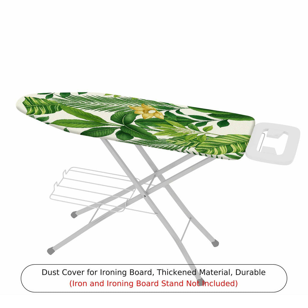 1-Piece Green Leaf Floral Tropical  Ironing Board Cover, Universal Size, Without Board