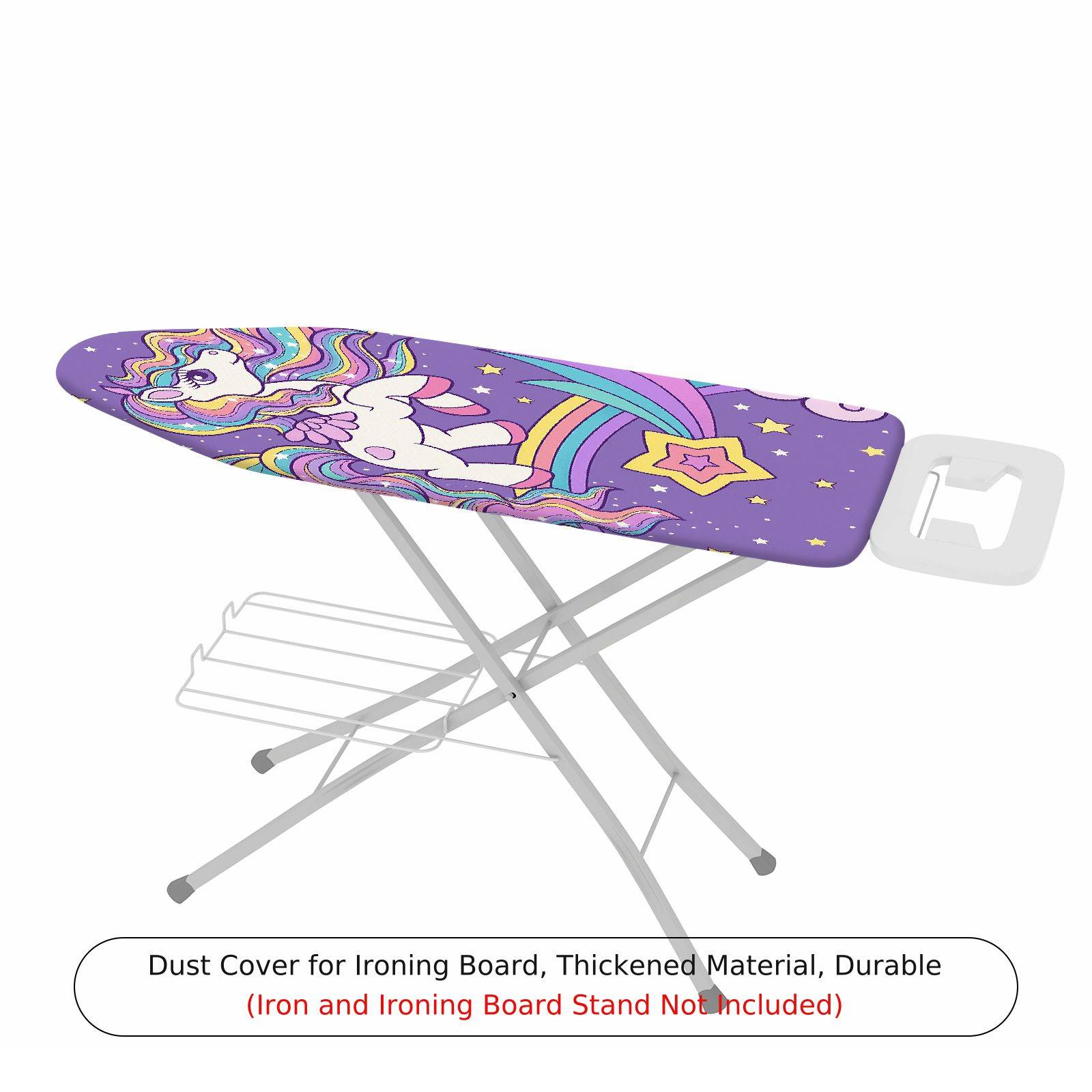 1-Piece Unicorn Rainbow Stars  Ironing Board Cover, Universal Size, Without Board