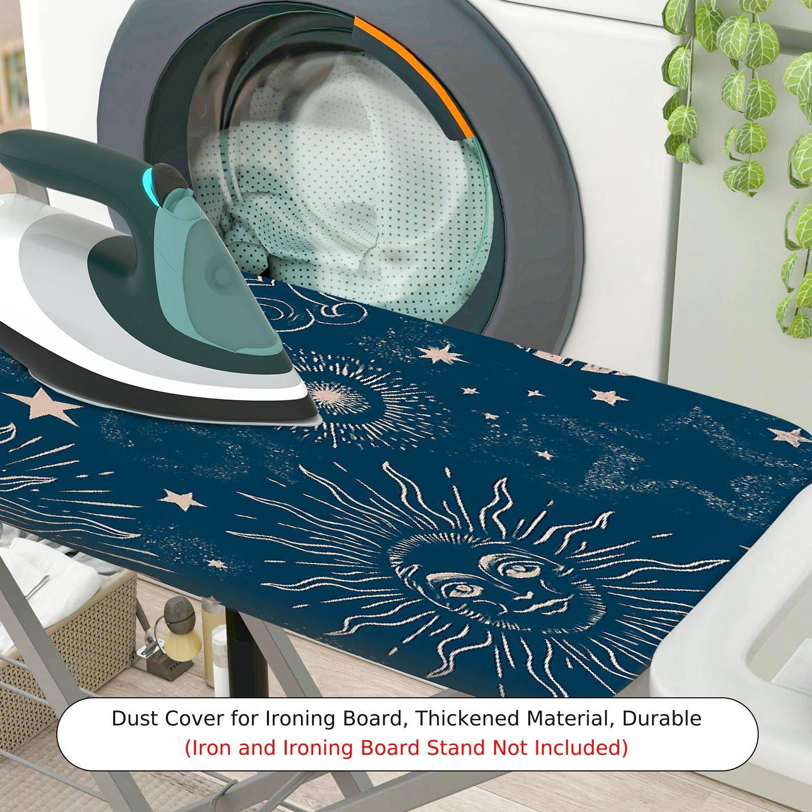 1-Piece Sun Moon Star  Ironing Board Cover, Universal Size, Without Board