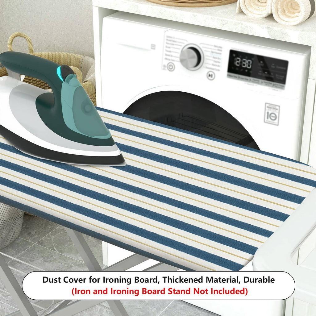 1-Piece Striped Design Navy Blue Pattern Neutral  Ironing Board Cover, Universal Size, Without Board