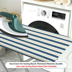 1-Piece Striped Design Navy Blue Pattern Neutral  Ironing Board Cover, Universal Size, Without Board