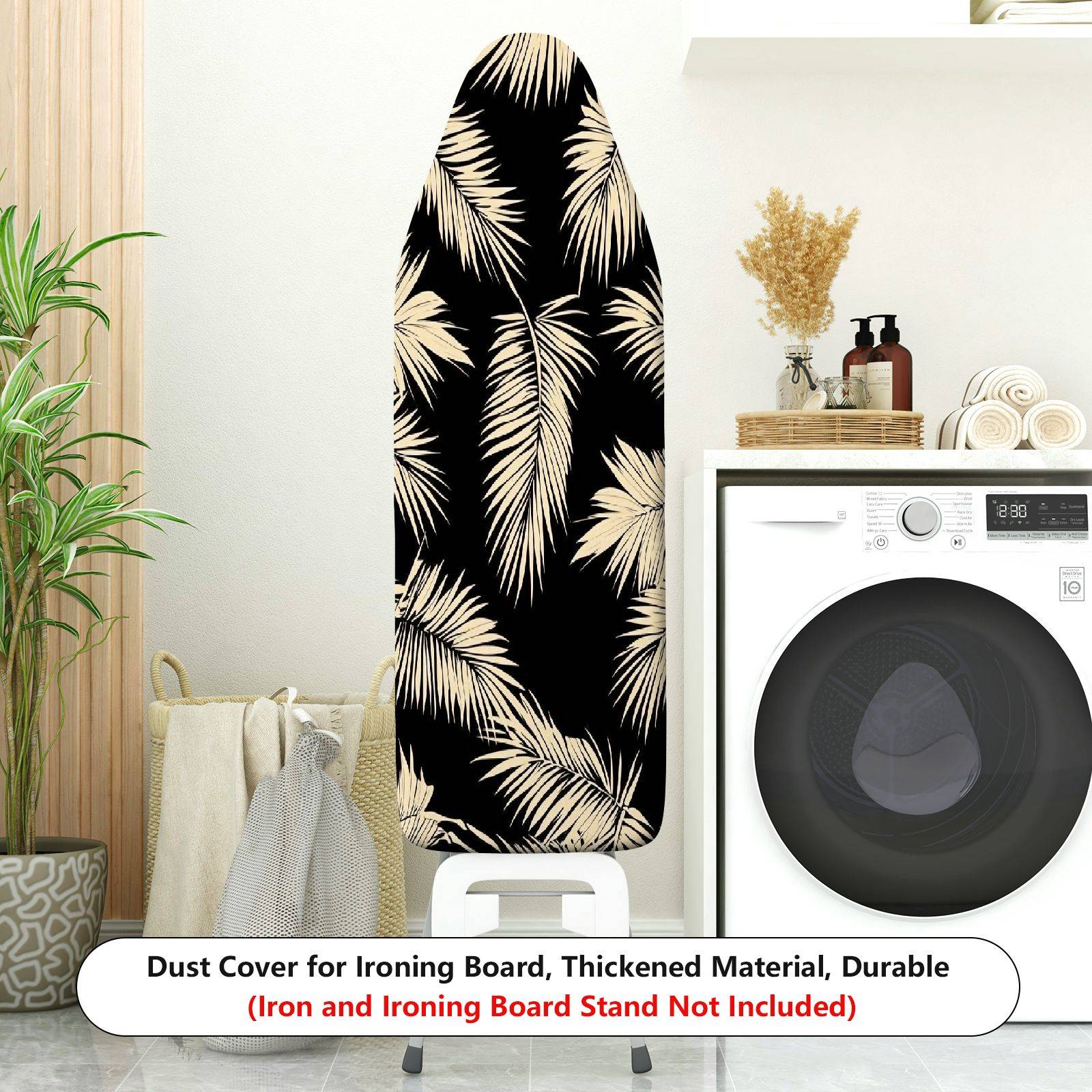 1-Piece Palm Leaf Tropical Exotic  Ironing Board Cover, Universal Size, Without Board