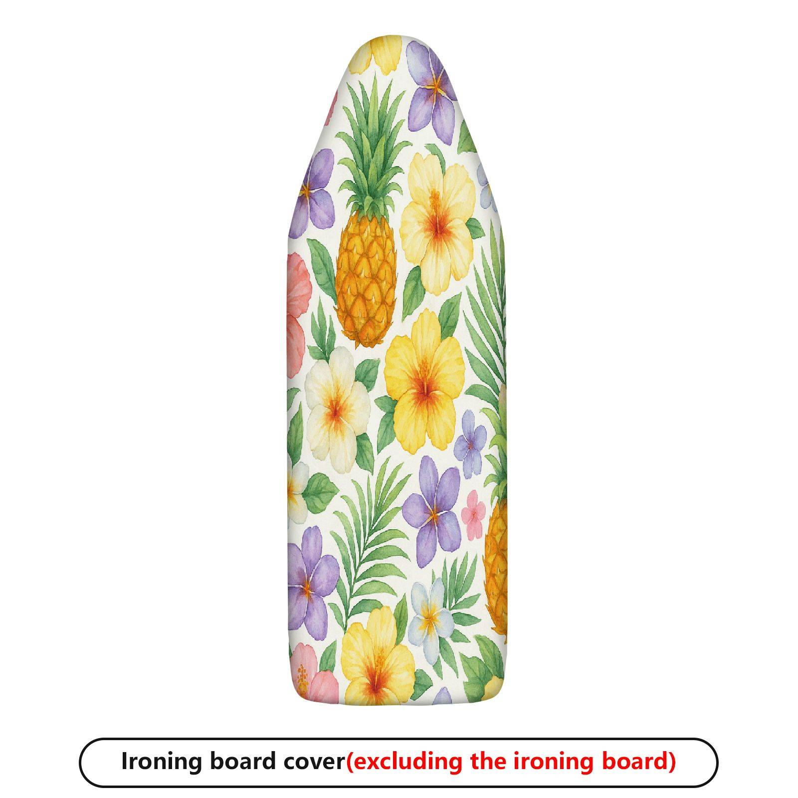 1-Piece Tropical Floral Pineapple  Ironing Board Cover, Universal Size, Without Board