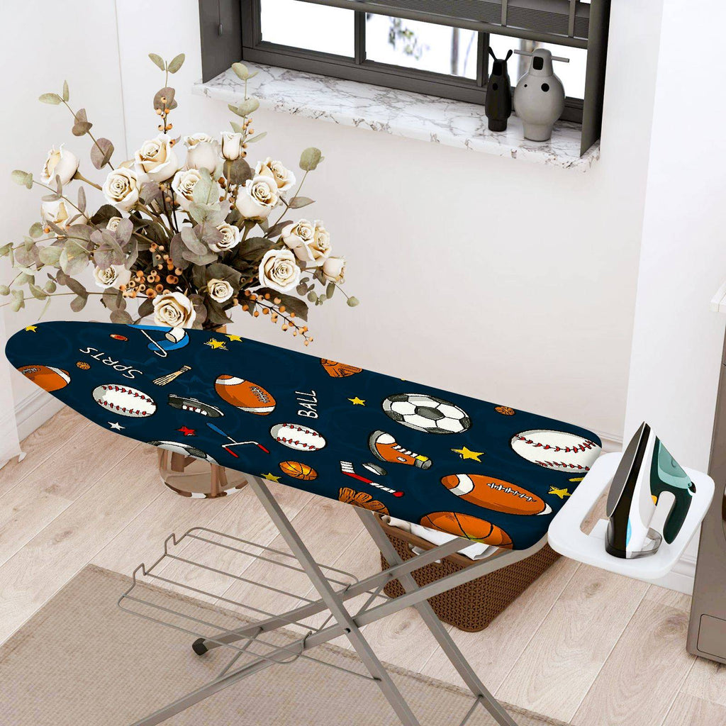 1-Piece Sports Balls Stars  Ironing Board Cover, Universal Size, Without Board