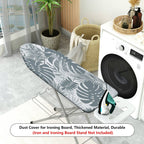 1-Piece Tropical Leaf Palm Gray  Ironing Board Cover, Universal Size, Without Board