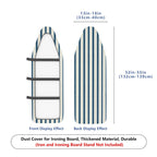 1-Piece Striped Design Navy Blue Pattern Neutral  Ironing Board Cover, Universal Size, Without Board